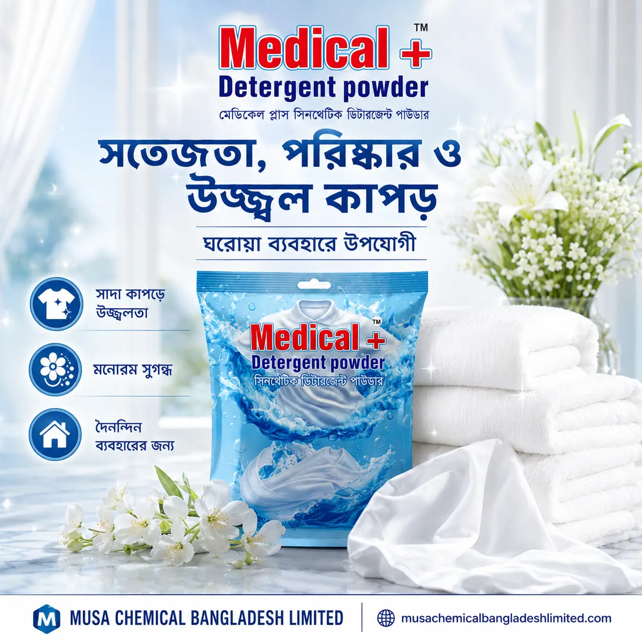 Medical Plus Detergent Powder Stain Removal